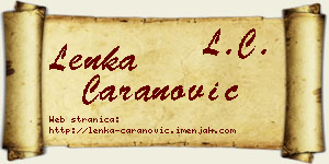 Lenka Caranović vizit kartica